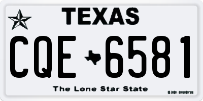 TX license plate CQE6581