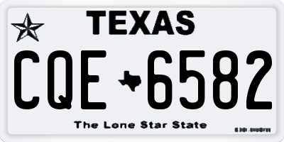 TX license plate CQE6582
