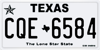 TX license plate CQE6584