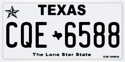 TX license plate CQE6588