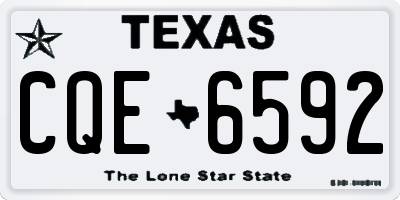TX license plate CQE6592