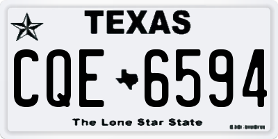 TX license plate CQE6594