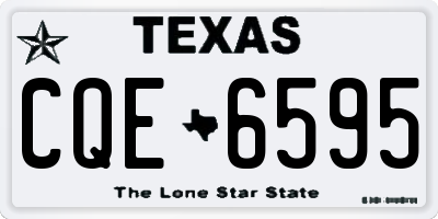TX license plate CQE6595