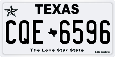 TX license plate CQE6596