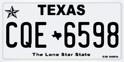 TX license plate CQE6598