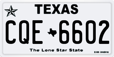 TX license plate CQE6602