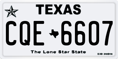 TX license plate CQE6607