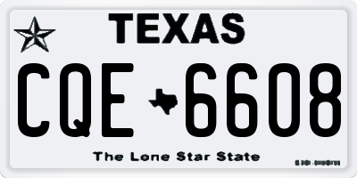 TX license plate CQE6608