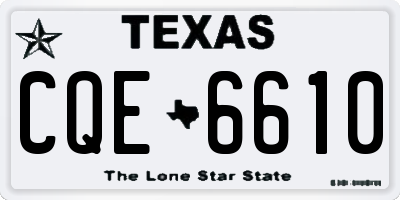 TX license plate CQE6610