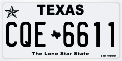 TX license plate CQE6611