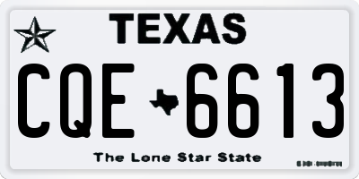 TX license plate CQE6613