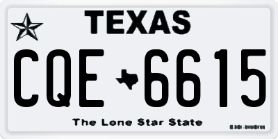TX license plate CQE6615