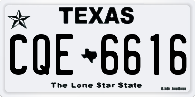 TX license plate CQE6616