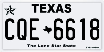 TX license plate CQE6618