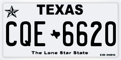 TX license plate CQE6620