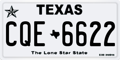 TX license plate CQE6622