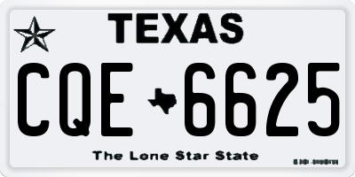TX license plate CQE6625