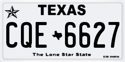 TX license plate CQE6627