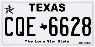 TX license plate CQE6628