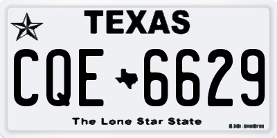 TX license plate CQE6629