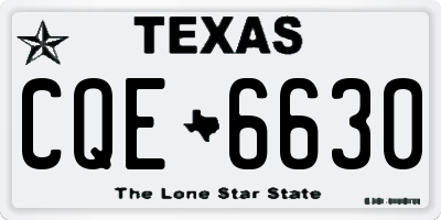 TX license plate CQE6630