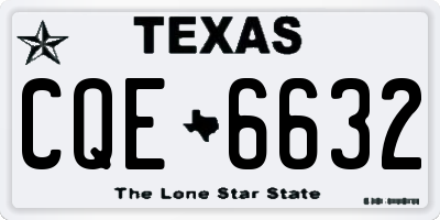 TX license plate CQE6632
