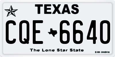 TX license plate CQE6640