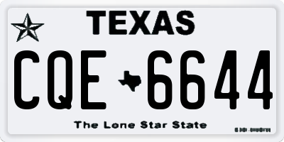 TX license plate CQE6644
