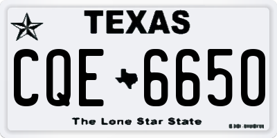 TX license plate CQE6650