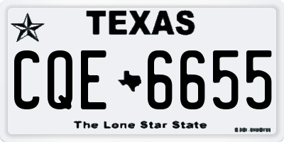 TX license plate CQE6655