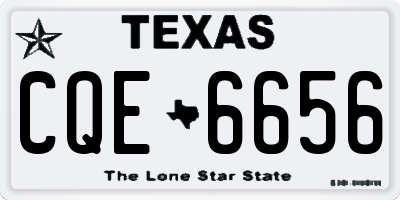 TX license plate CQE6656