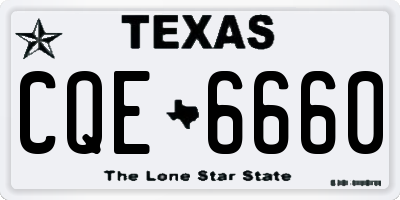 TX license plate CQE6660