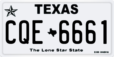 TX license plate CQE6661