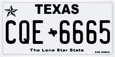 TX license plate CQE6665