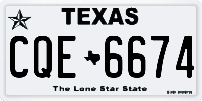 TX license plate CQE6674