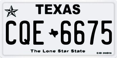 TX license plate CQE6675