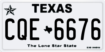 TX license plate CQE6676