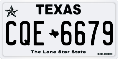 TX license plate CQE6679
