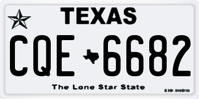 TX license plate CQE6682