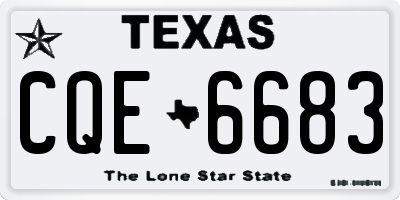 TX license plate CQE6683