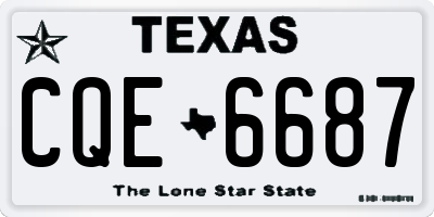 TX license plate CQE6687