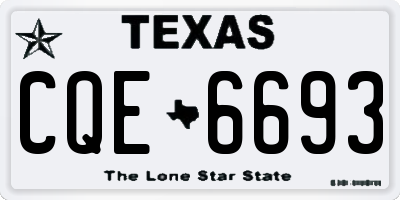 TX license plate CQE6693