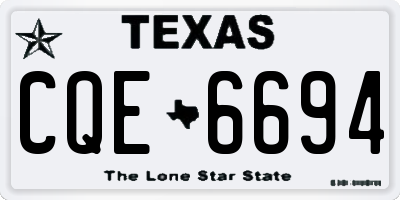 TX license plate CQE6694