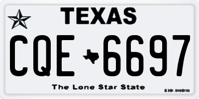 TX license plate CQE6697