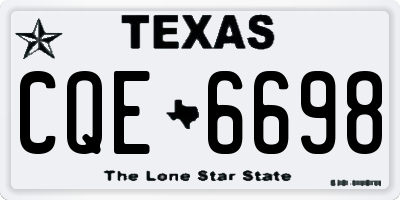TX license plate CQE6698