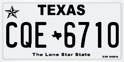 TX license plate CQE6710