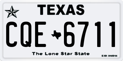 TX license plate CQE6711