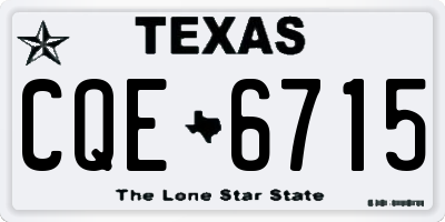 TX license plate CQE6715