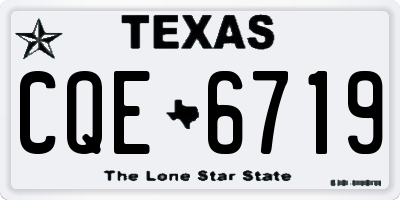 TX license plate CQE6719
