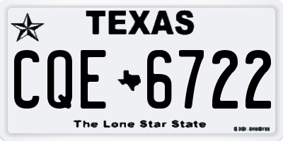 TX license plate CQE6722